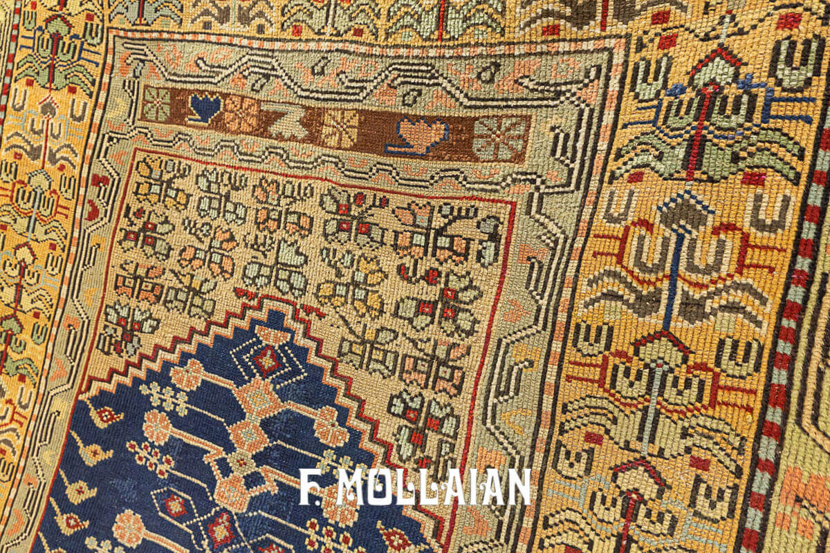 Antique Symbolized Design Turkish Kula Prayer Rug n°:40913693